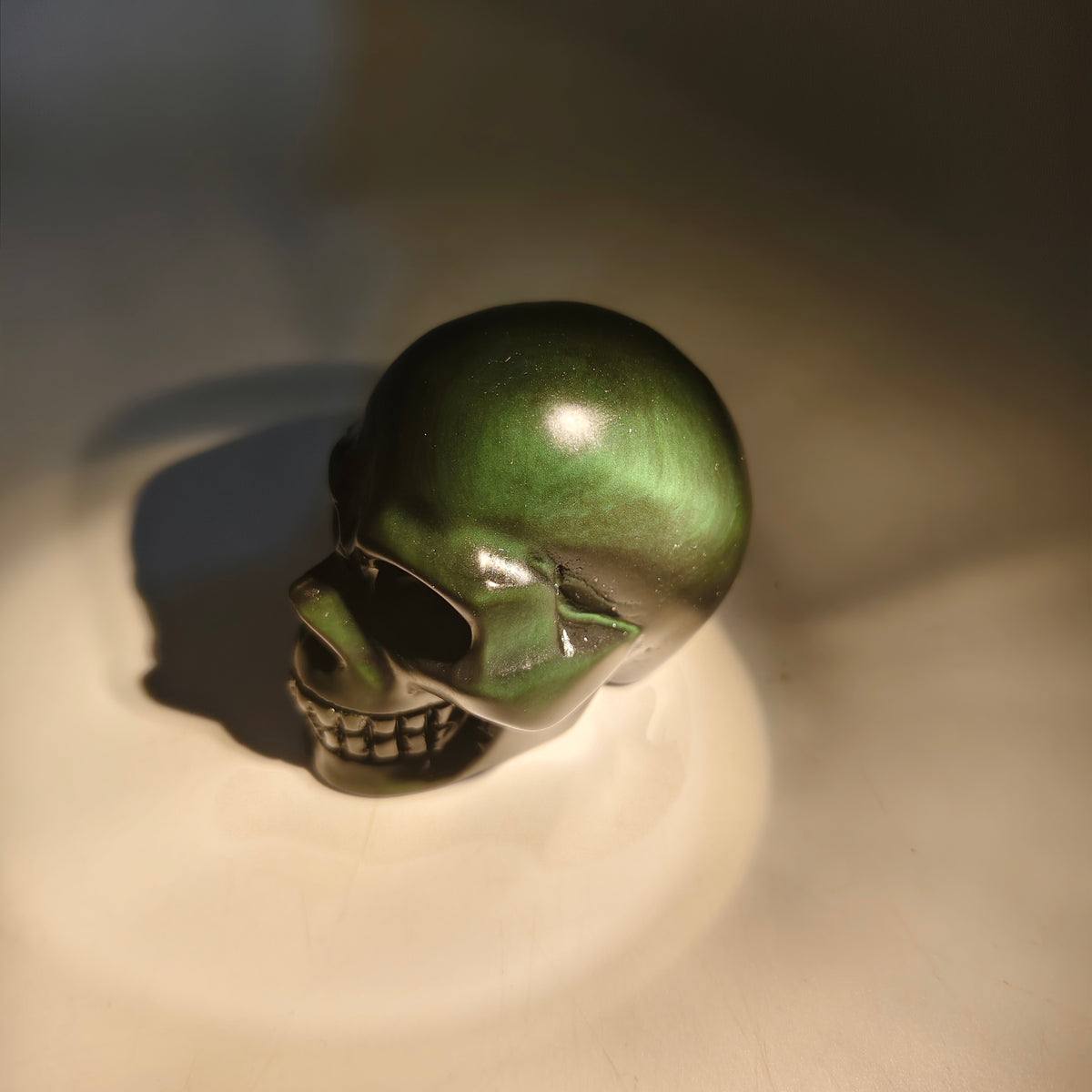 rainbow obsidian skull carving ornaments healing 179.6g