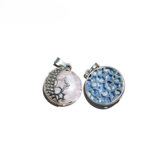 Crystal Star Moon Copper Metal Hollow Disa Bead Pendants Gifts