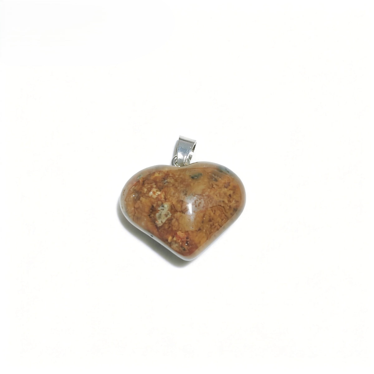 Natural Crystal Heart Shape Pendant, Assorted Gemstone Crescent Charms for Jewelry Making