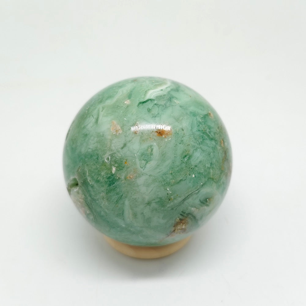 370gnatural green quartz sphere ornaments healing