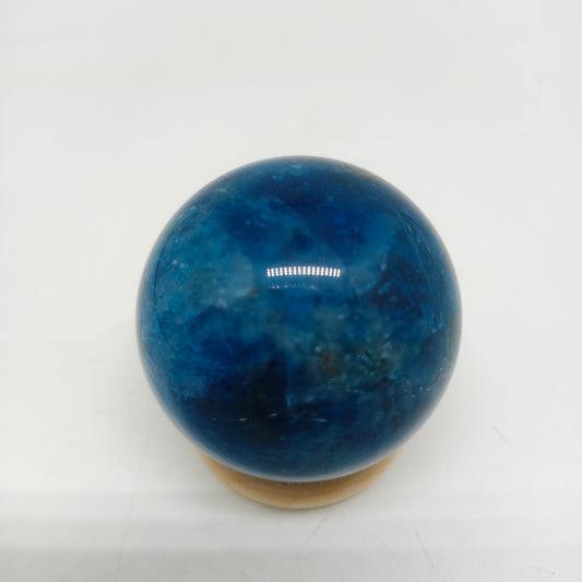 183.2g natural blue apatite sphere ornaments healing