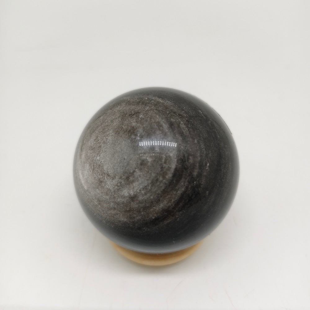 171g natural silver obsidian sphere ornaments healing