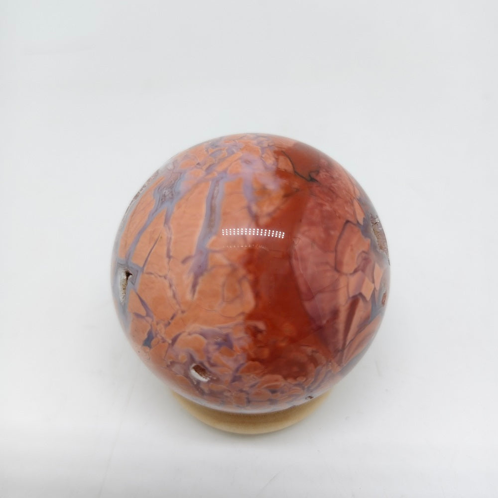 165g natural pink agate sphere ornaments healing
