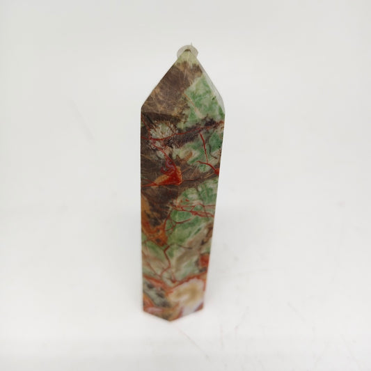 68g natural money agate tower ornaments healing