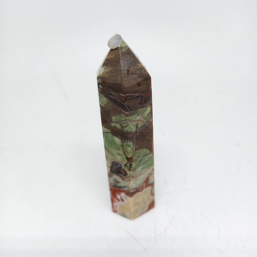 68g natural money agate tower ornaments healing