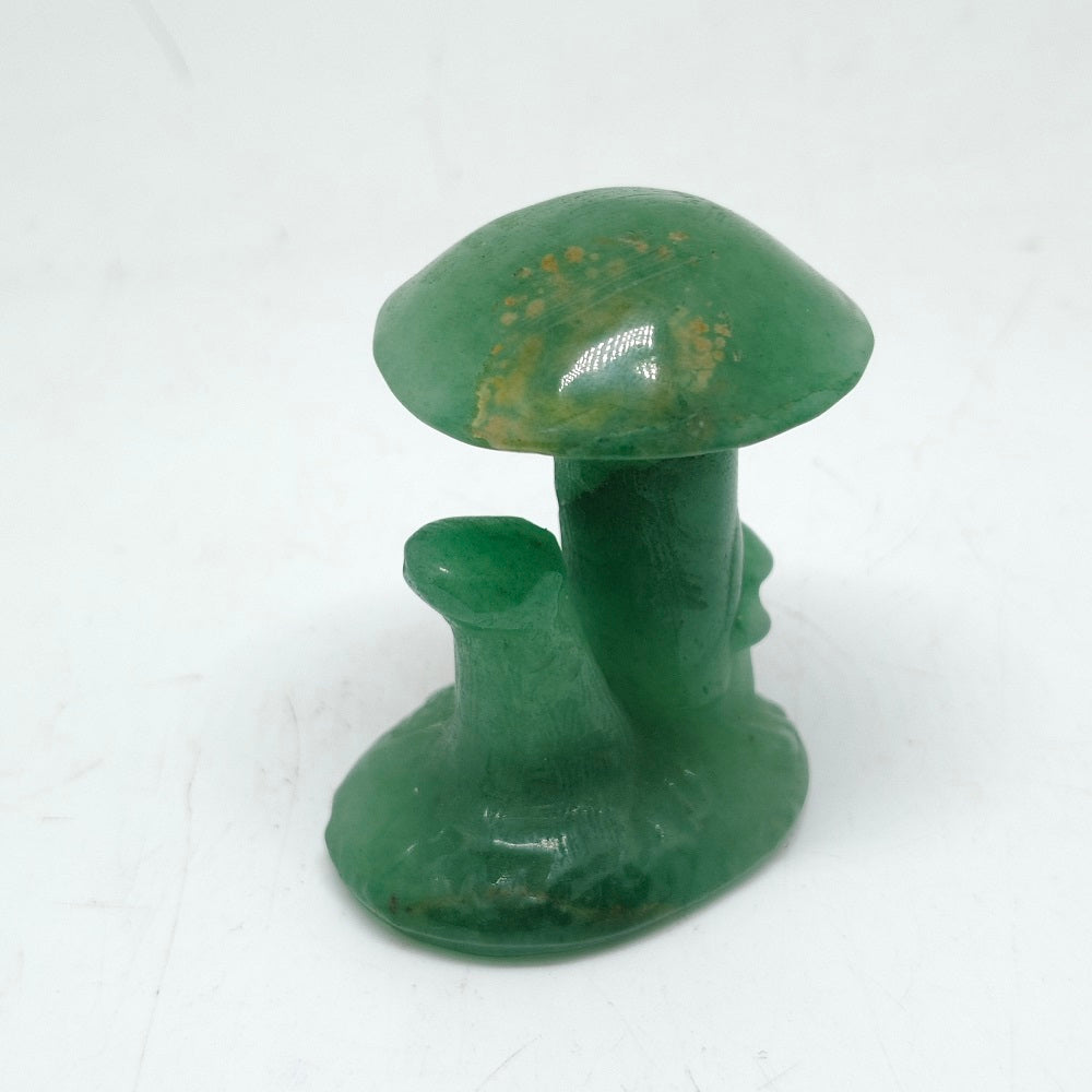 90.1g natural green aventurine mushroom carving ornaments healing