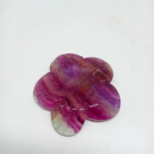 natural fluorite flower carving ornaments healing 113.2g