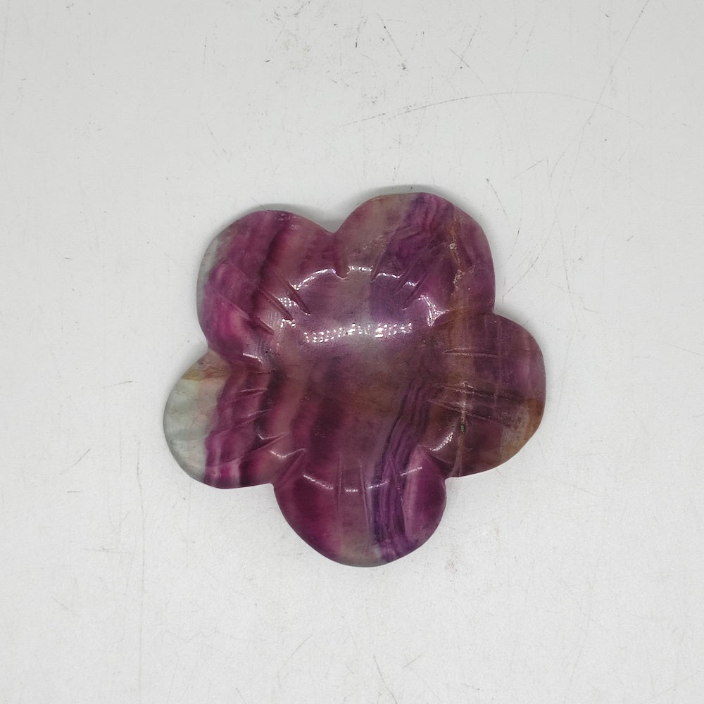 natural fluorite flower carving ornaments healing 113.2g