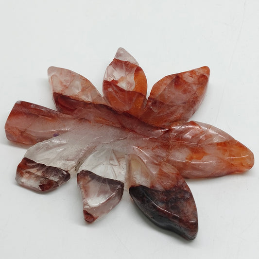red henatoid maple leaf carving ornaments healing 161.9g