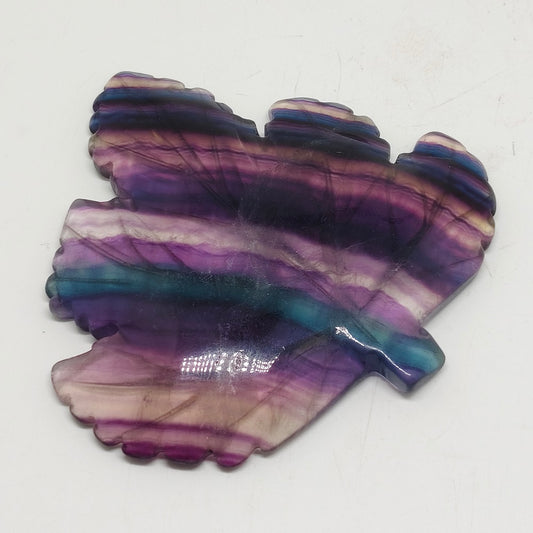 natural fluorite maple leaf carving ornaments healing 200g