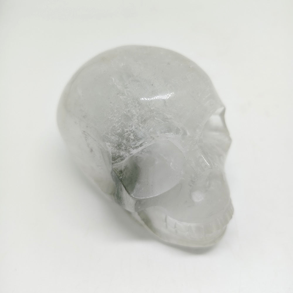 natural phantom quartz skull carving ornaments healing 469g