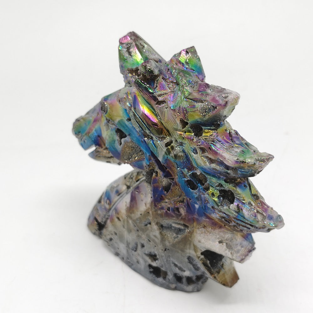 sphalerite unicorn head carving ornaments healing 379.3g