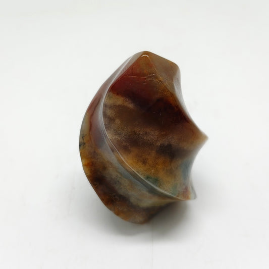 mossagate torch carving ornaments healing 94.2g