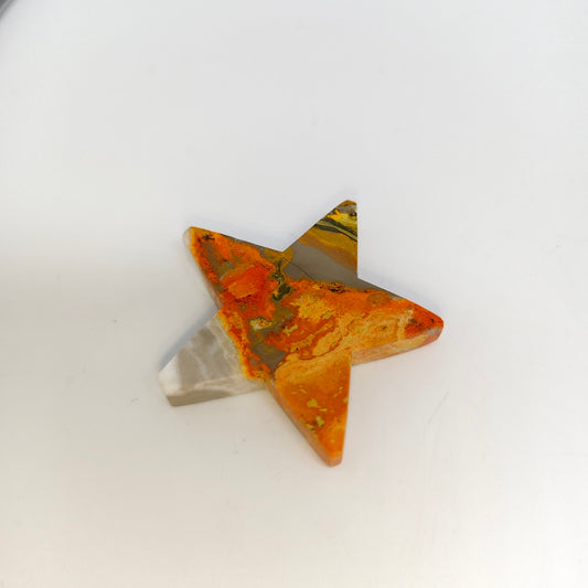 bumble bee jasper star carving ornaments healing 11.2g