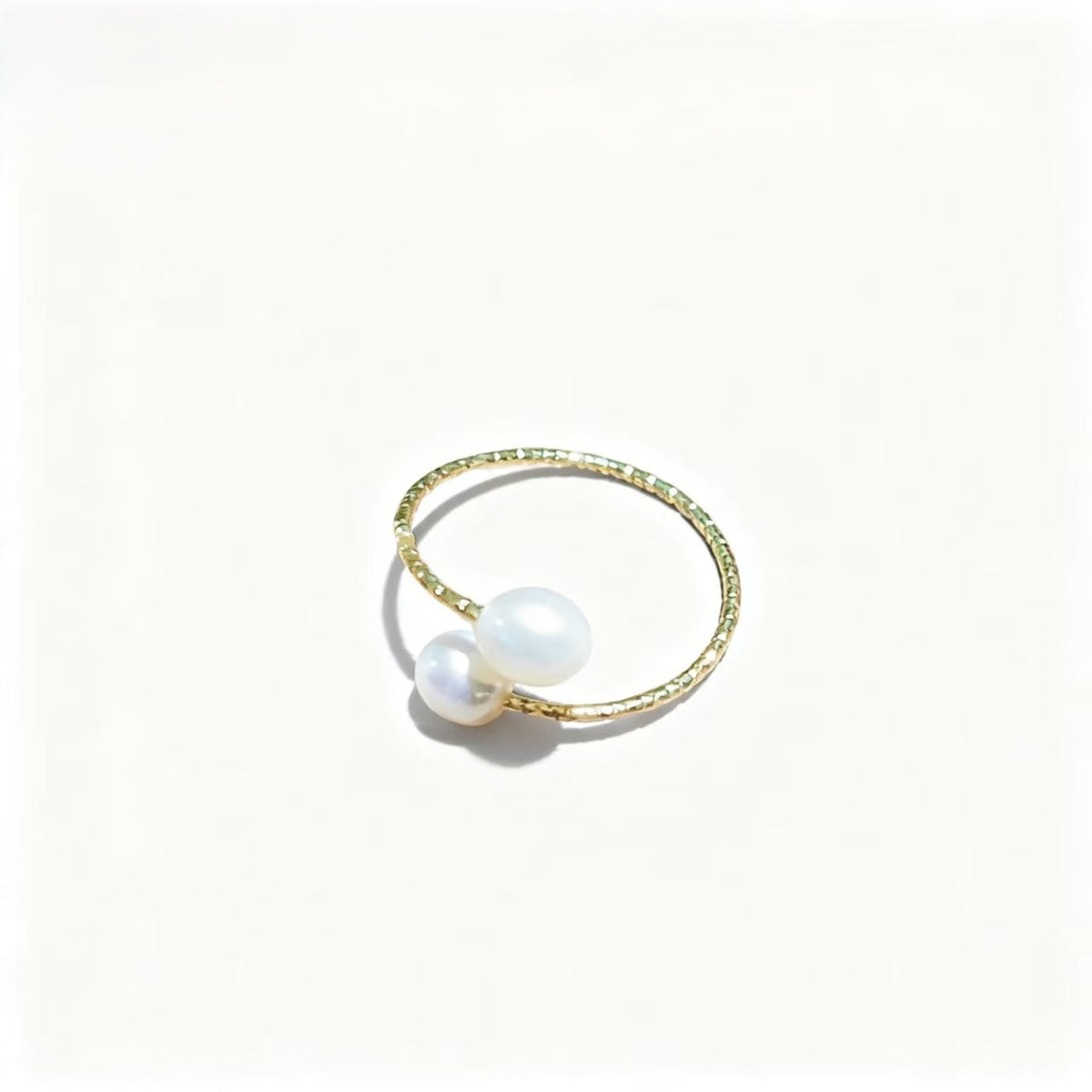 Hot Sale Natural Freshwater Rice Pearl Metal Open Ring All-matched Female Rings Fashion Women Jewelry