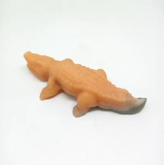 natural sunstone crocodile crocodile carving ornaments healing 204.7g