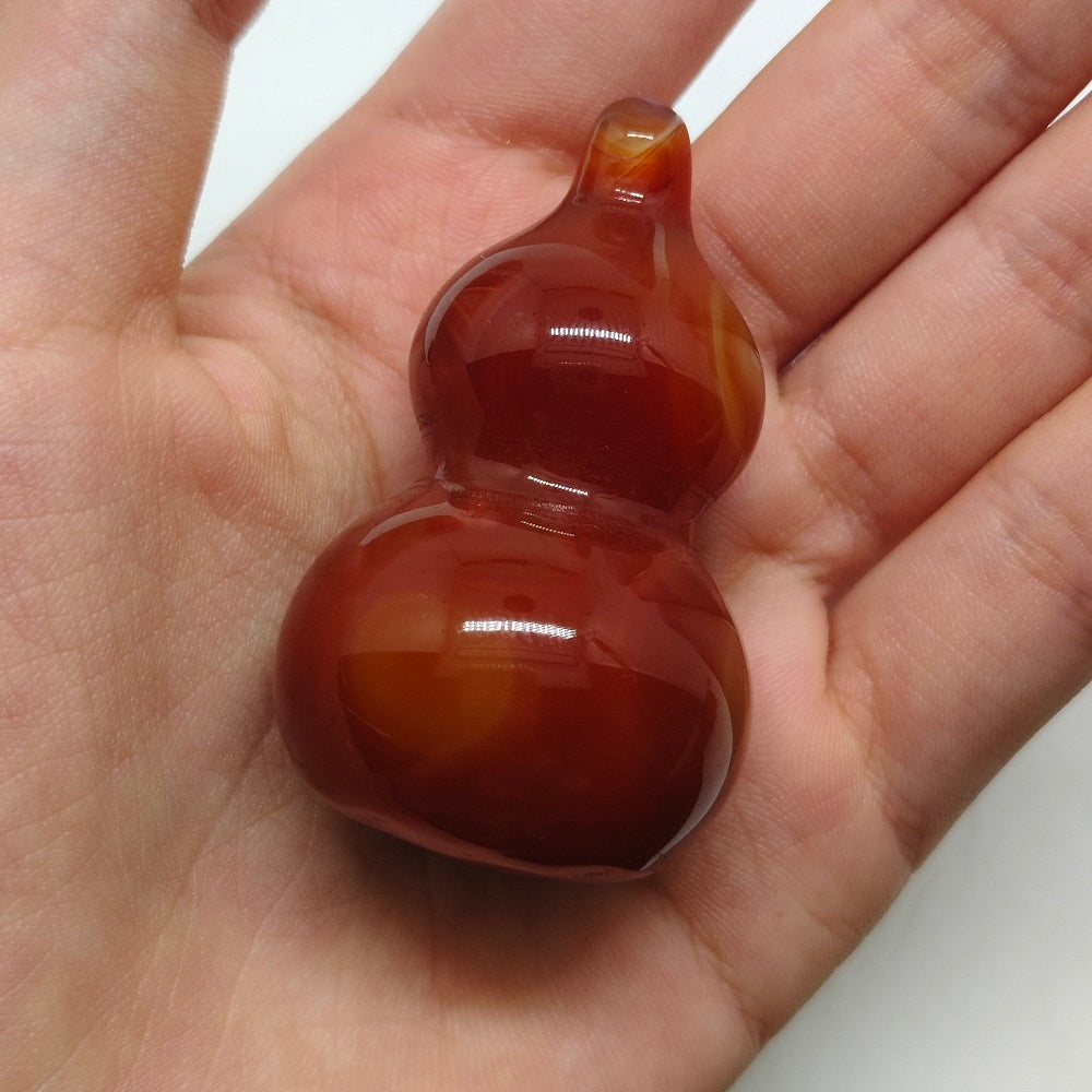 red agate gourdcarving ornaments healing 44.4g