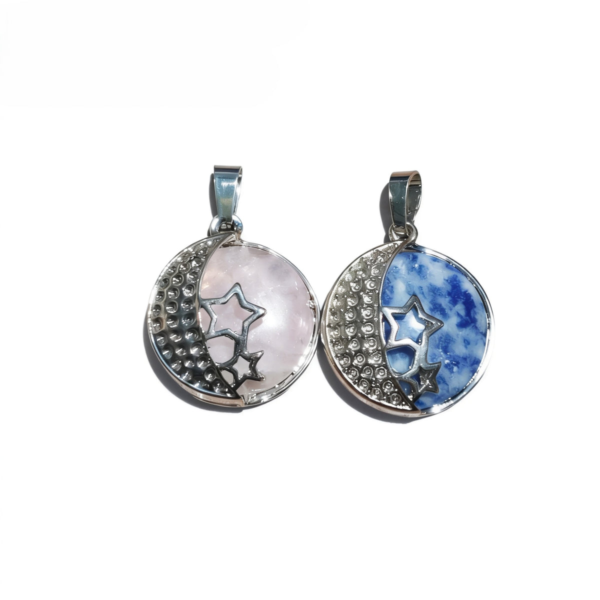 Crystal Star Moon Copper Metal Hollow Disa Bead Pendants Gifts