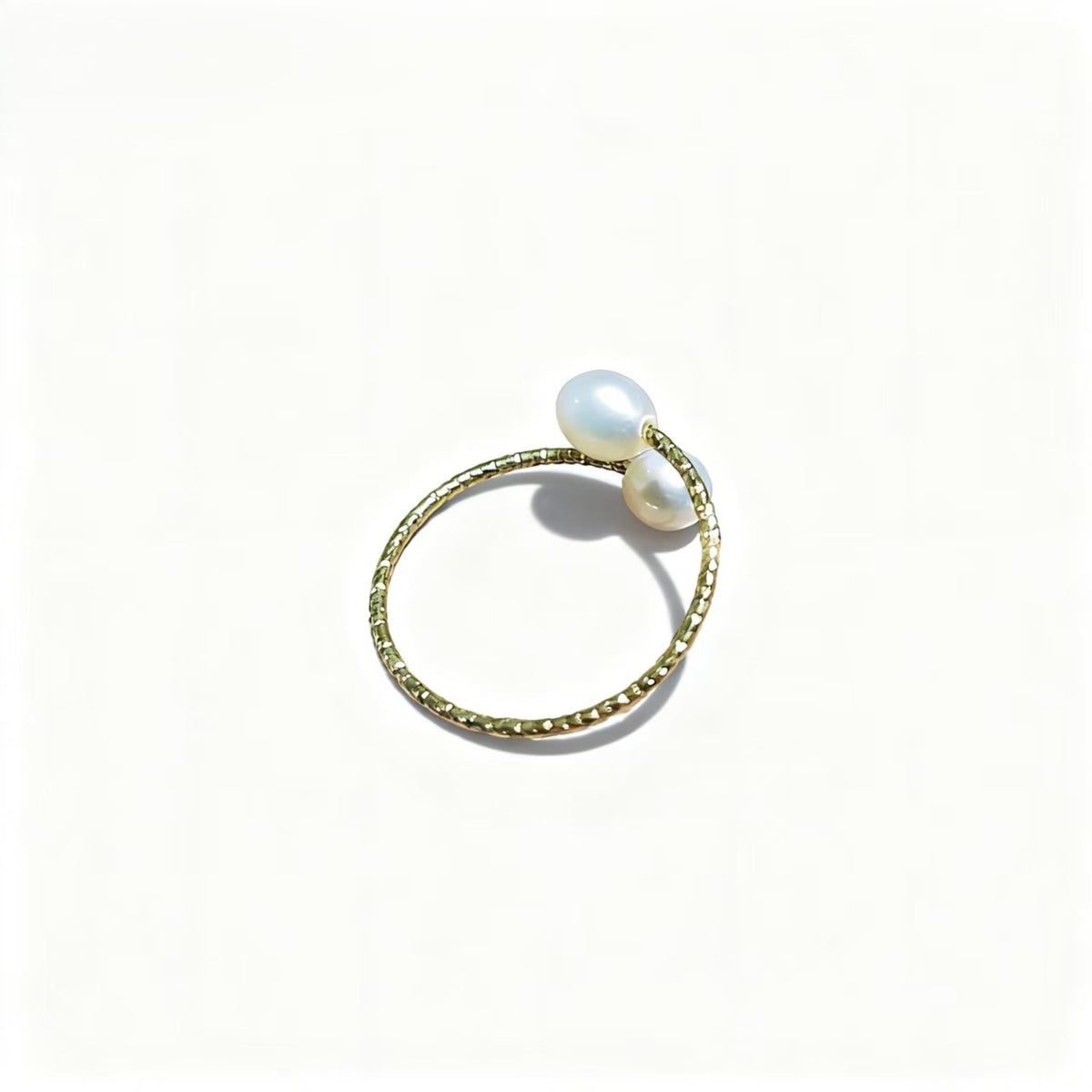 Hot Sale Natural Freshwater Rice Pearl Metal Open Ring All-matched Female Rings Fashion Women Jewelry