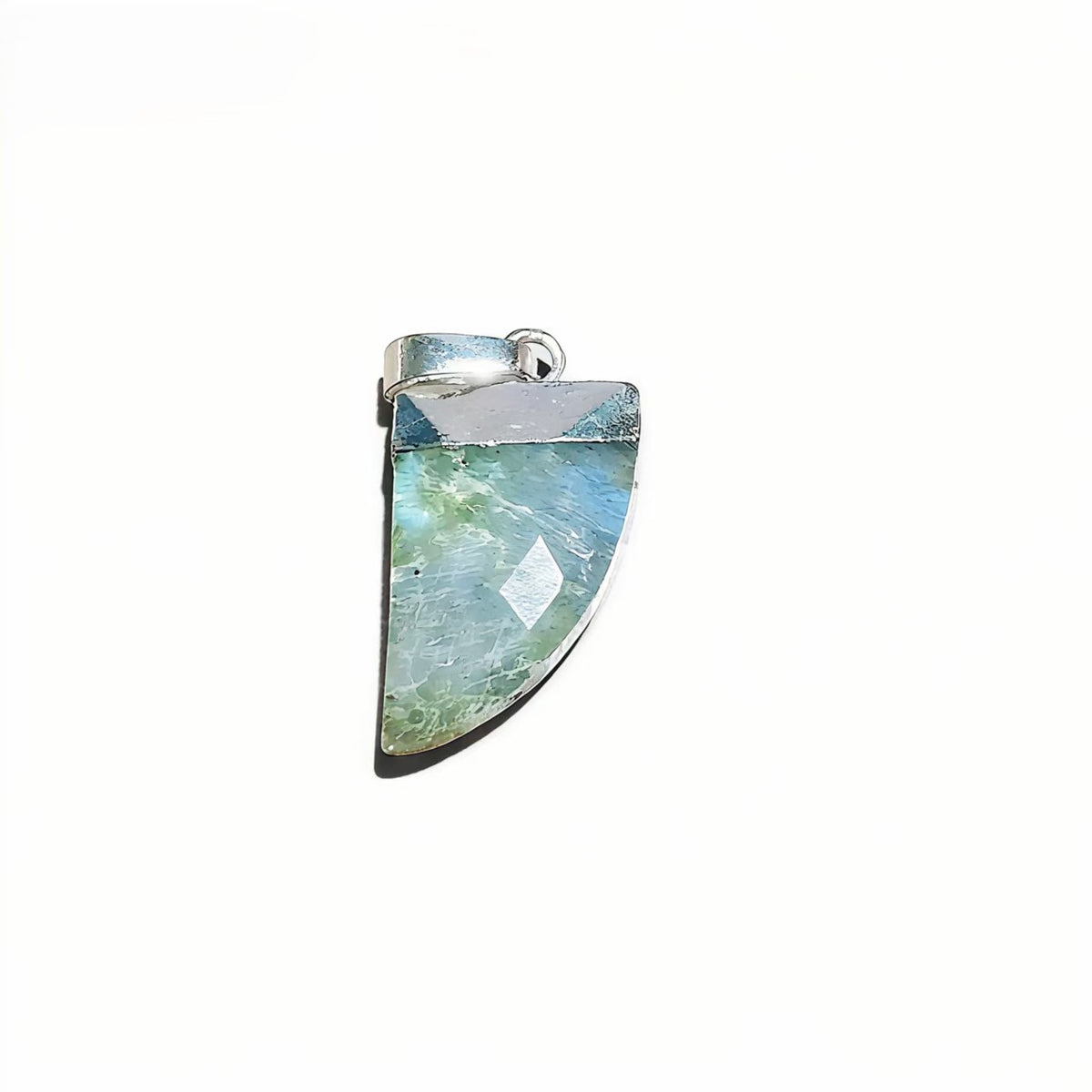 Natural Stone Agates Pendants Knife Shape Charms for DIY Jewelry Making Necklace