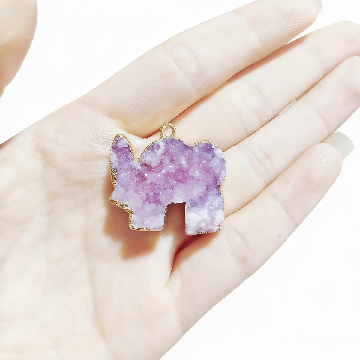 Natural Stone Druzy Agates Pendants for Jewelry Making DIY Necklace