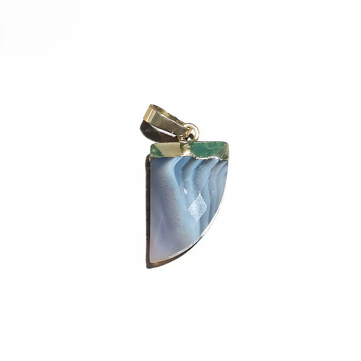 Natural Stone Agates Pendants Knife Shape Charms for DIY Jewelry Making Necklace