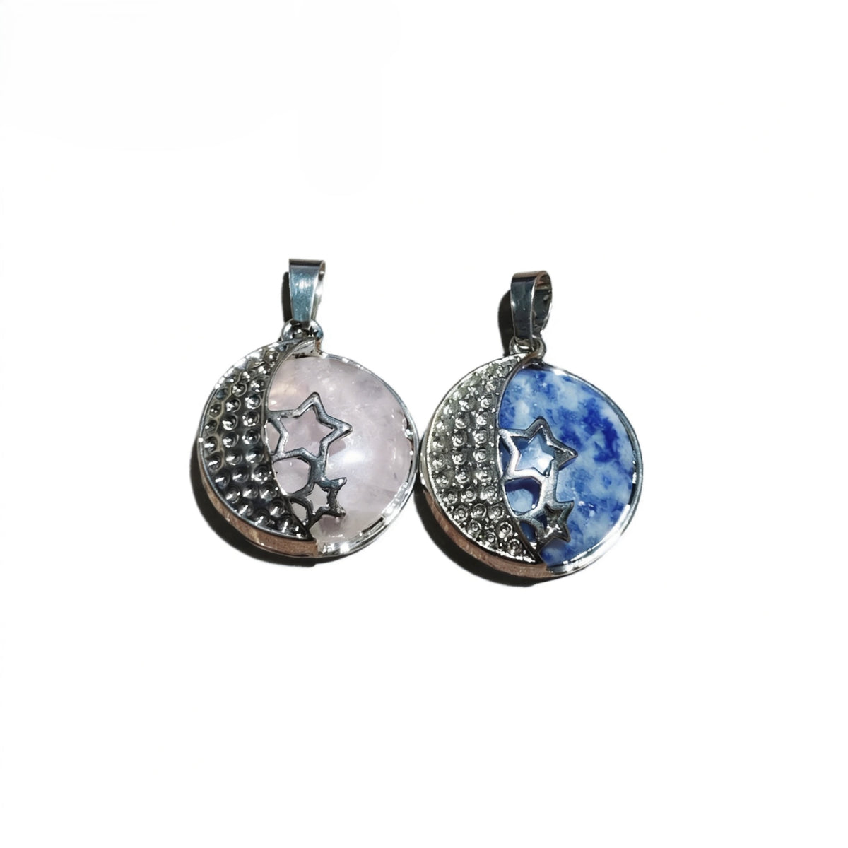 Crystal Star Moon Copper Metal Hollow Disa Bead Pendants Gifts