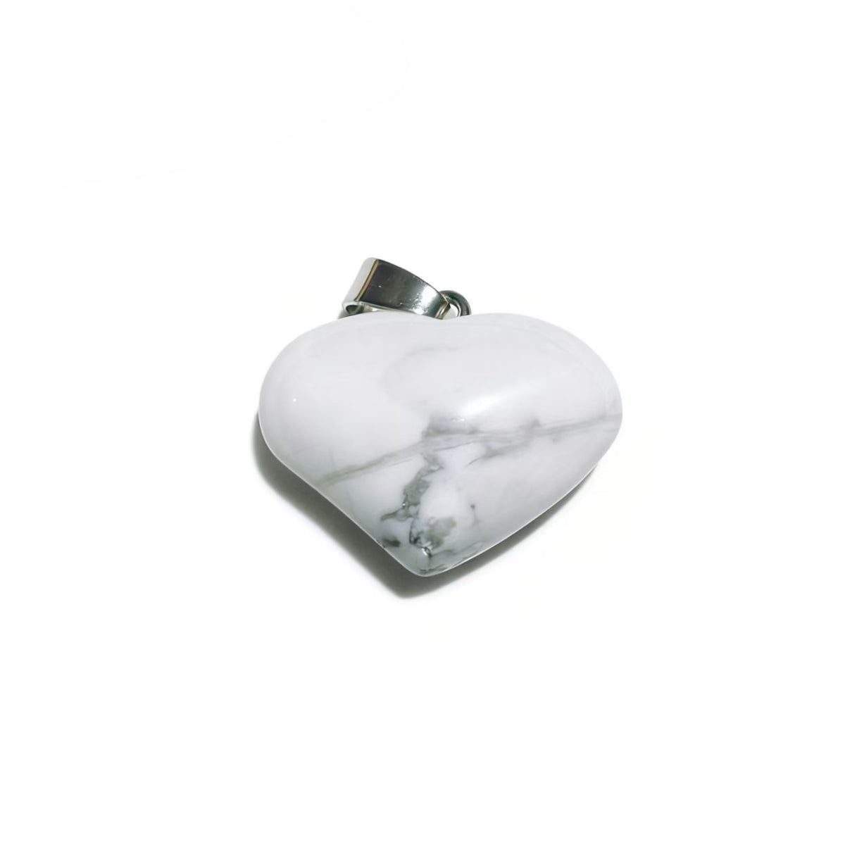 Natural Crystal Heart Shape Pendant, Assorted Gemstone Crescent Charms for Jewelry Making