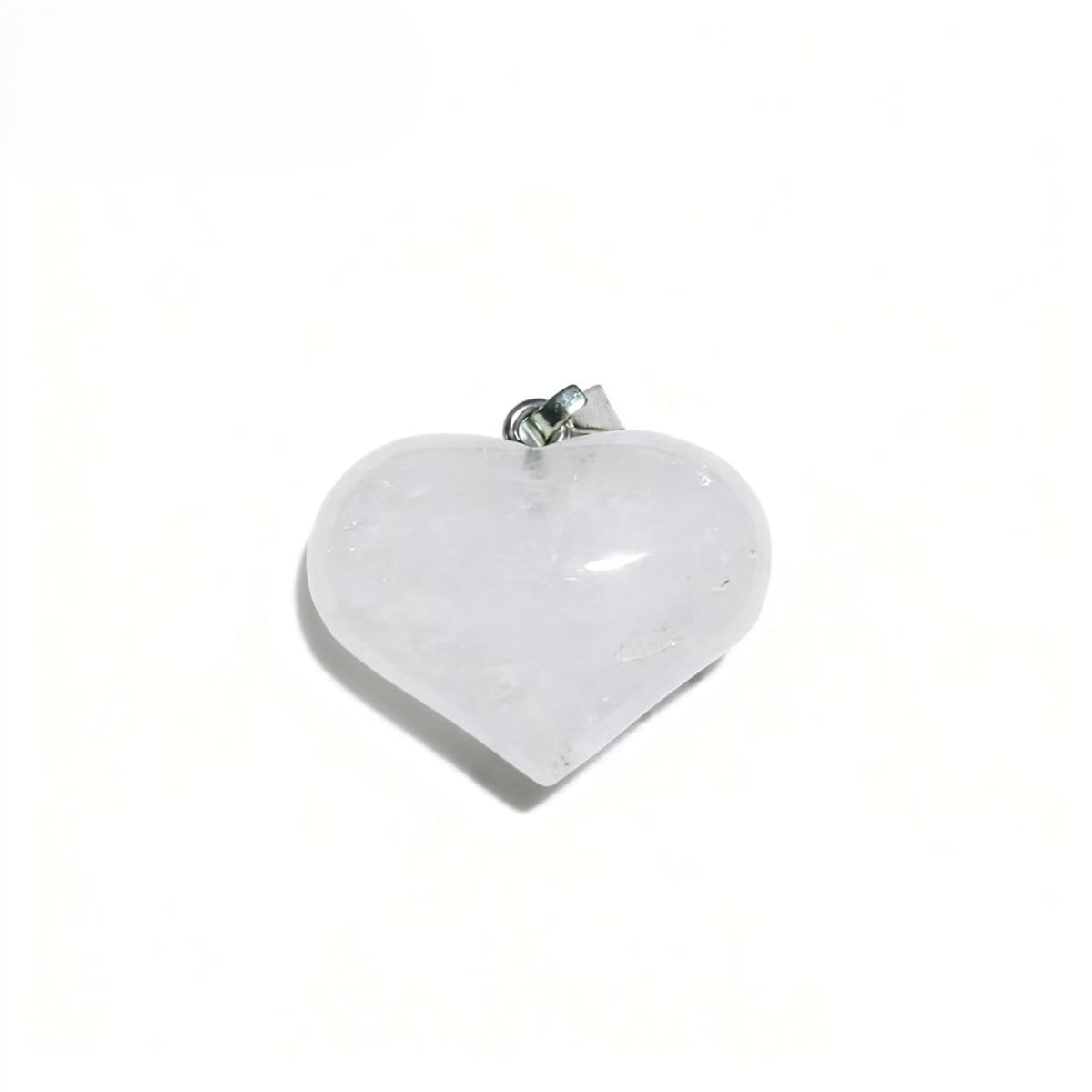Natural Crystal Heart Shape Pendant, Assorted Gemstone Crescent Charms for Jewelry Making