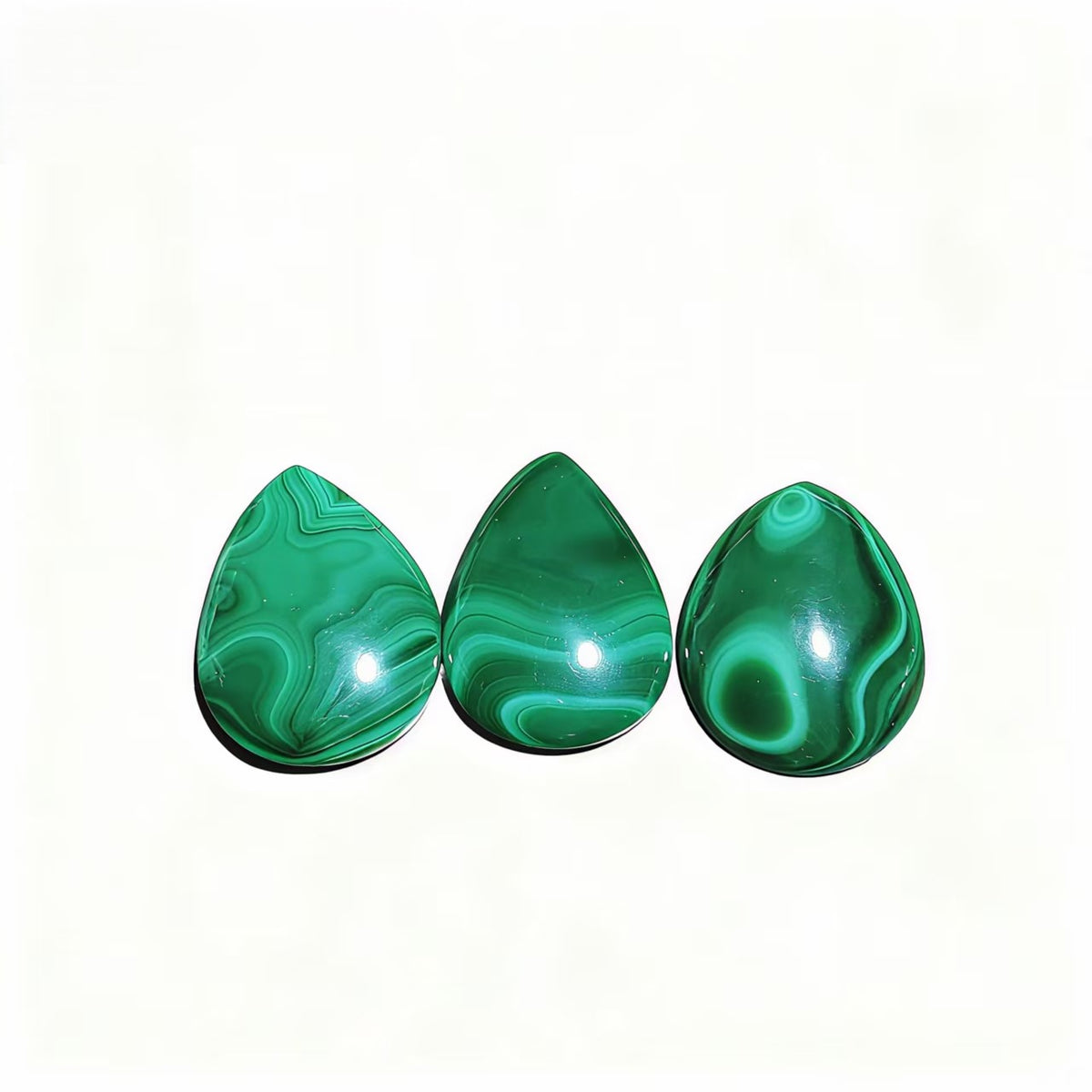 1Pc Natural Malachite Water Drop Shape Unpunched Pendants Healing Crystal Necklace For Women
