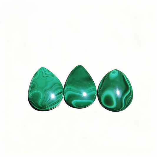 1Pc Natural Malachite Water Drop Shape Unpunched Pendants Healing Crystal Necklace For Women
