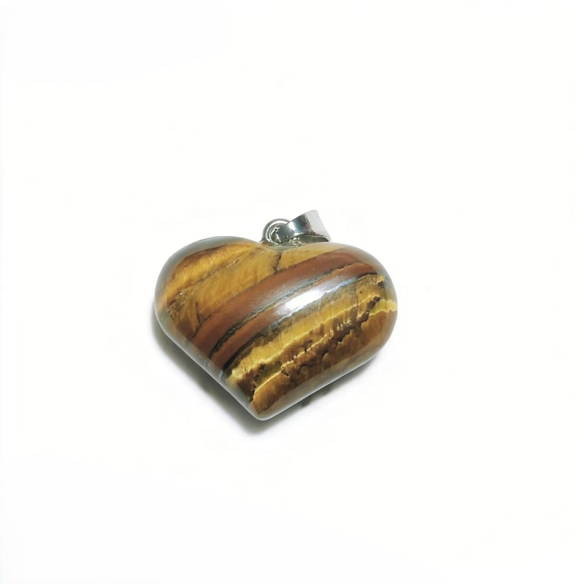 Natural Crystal Heart Shape Pendant, Assorted Gemstone Crescent Charms for Jewelry Making