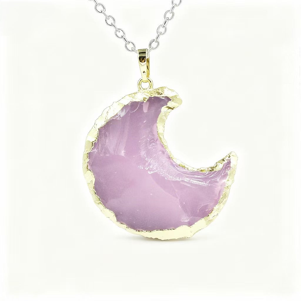Star And Moon Shape Mozambique Pink Crystal Pendants For Necklace