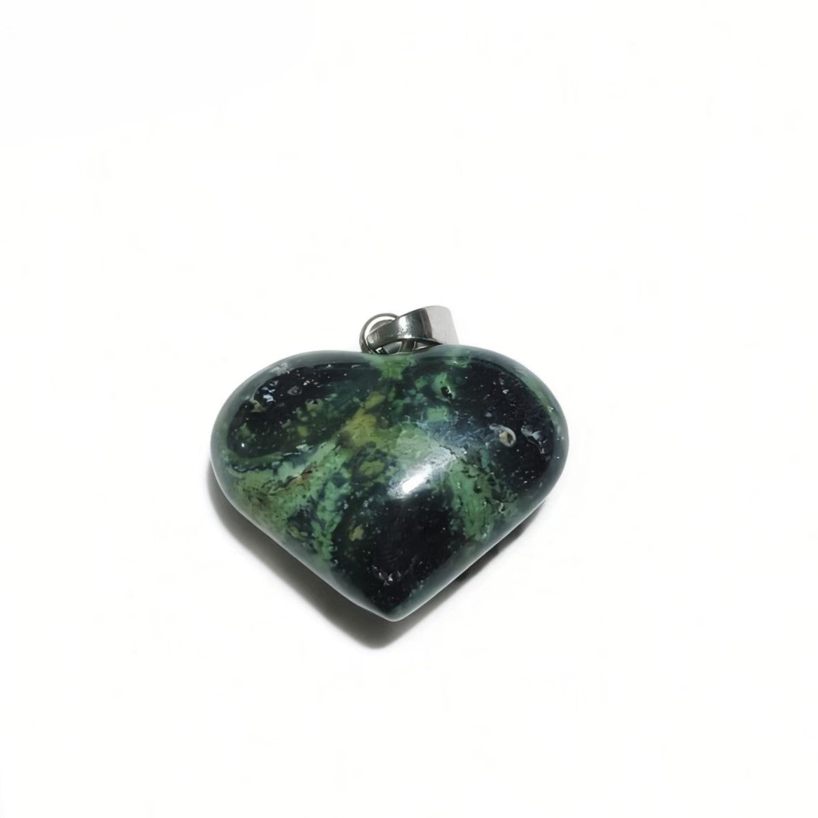 Natural Crystal Heart Shape Pendant, Assorted Gemstone Crescent Charms for Jewelry Making