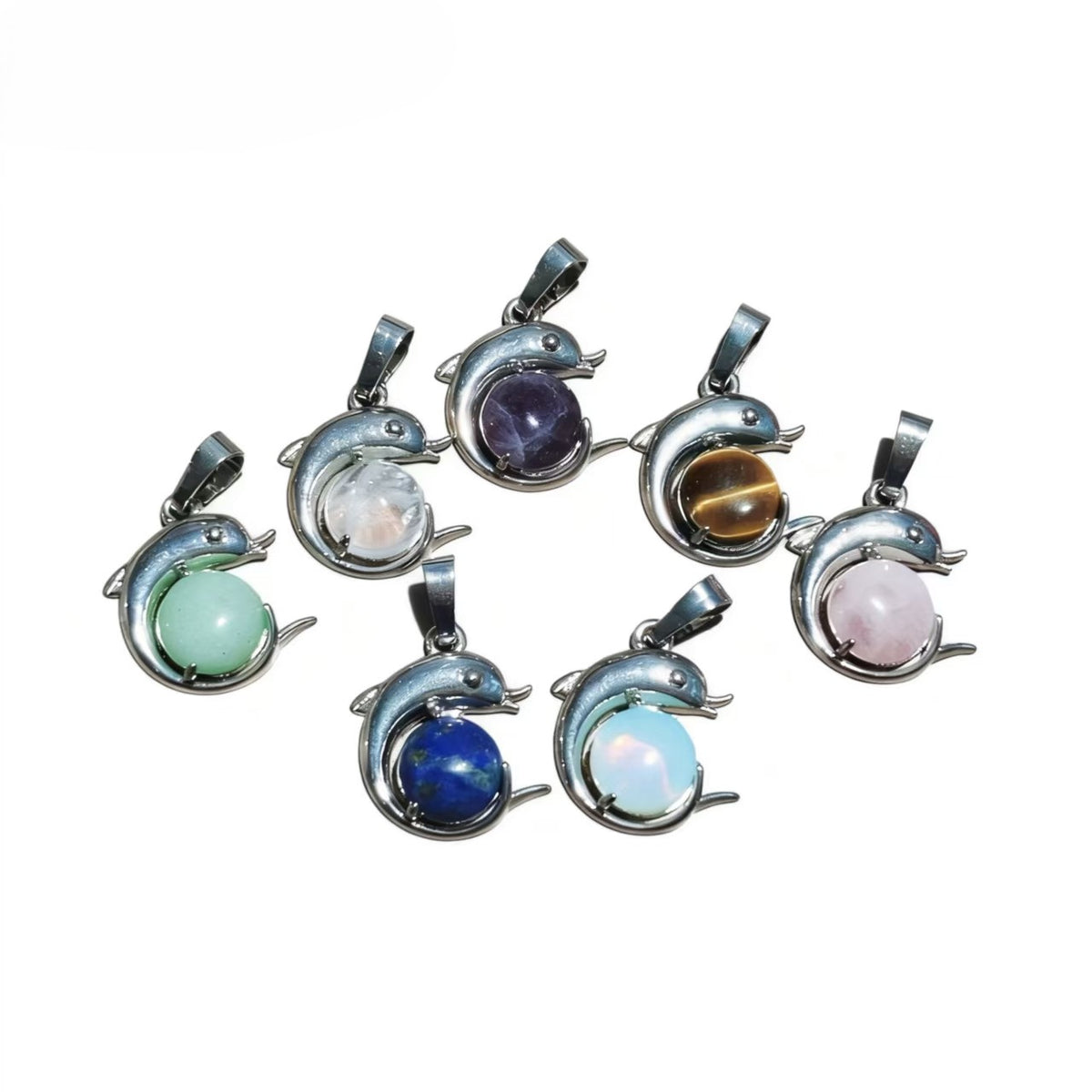 Healing Dolphin Pendants Silver Fashionable Women DIY Jewelry Accessory