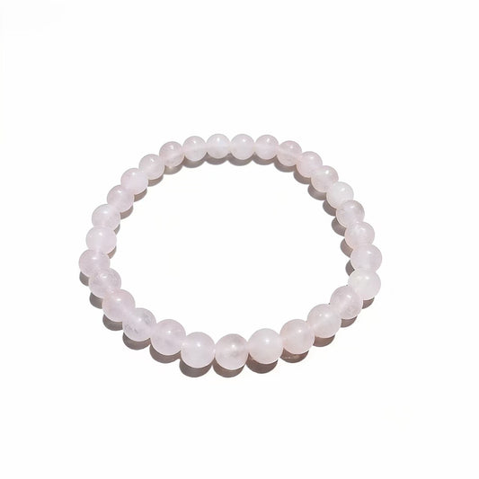 6mm Rose Quartz Bracelet Energy Statement Bracelet Charm  Charm Beaded Couples Bracelets