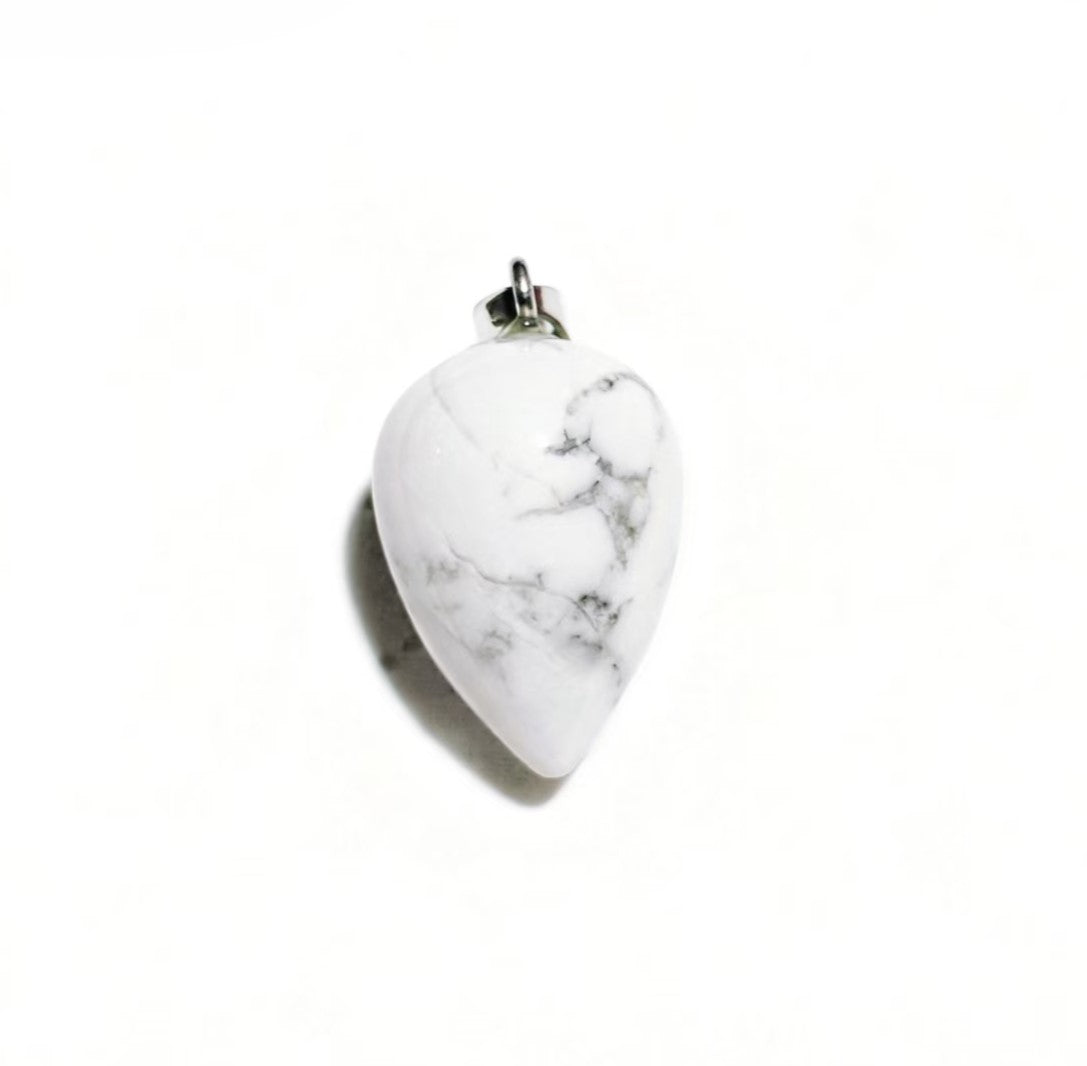 Natural Crystal Water Drop Pendant, Assorted Gemstone Crescent Charms for Jewelry Making