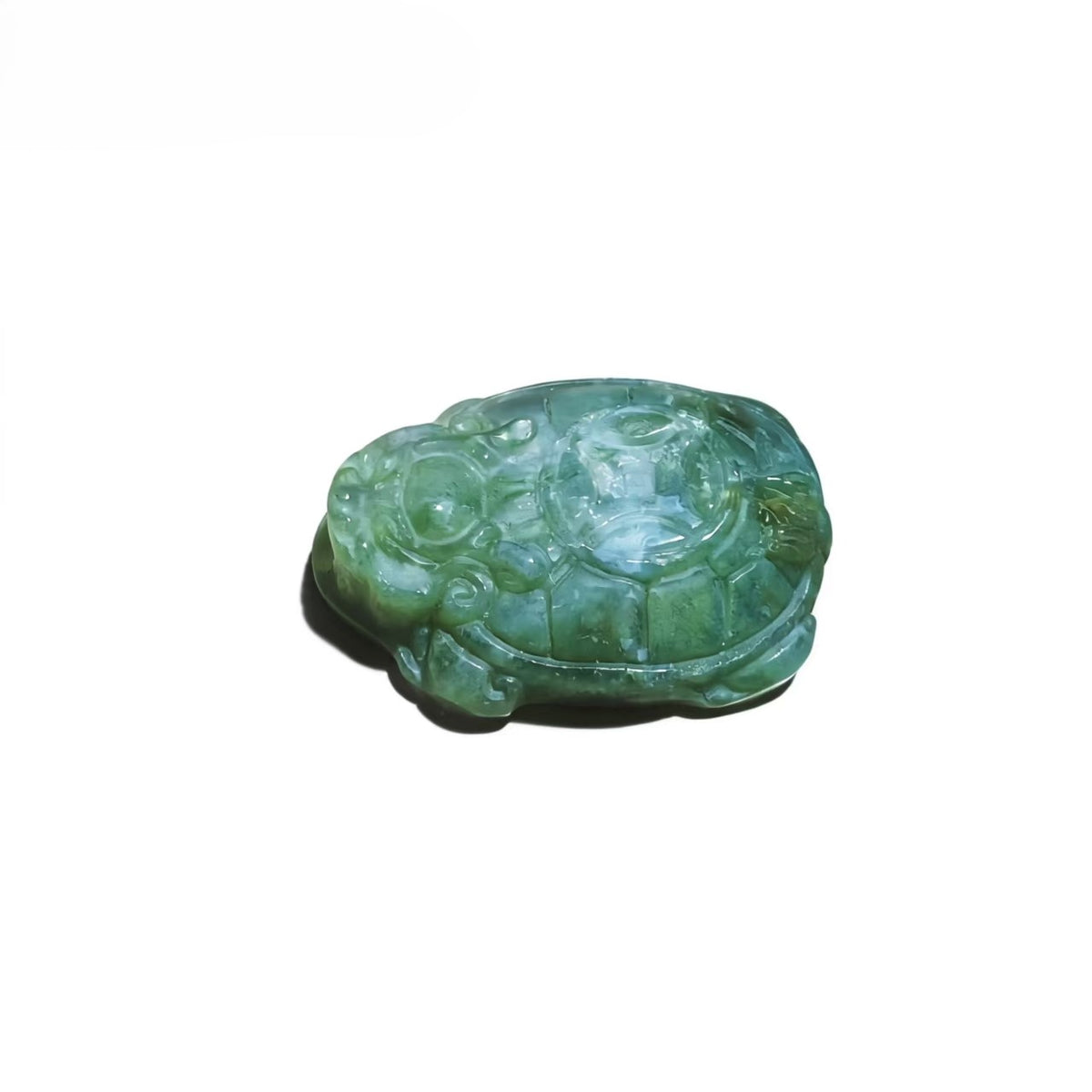 1Pc Emerald Jade Dragon Turtle Shape Pendants Healing Crystal Necklace