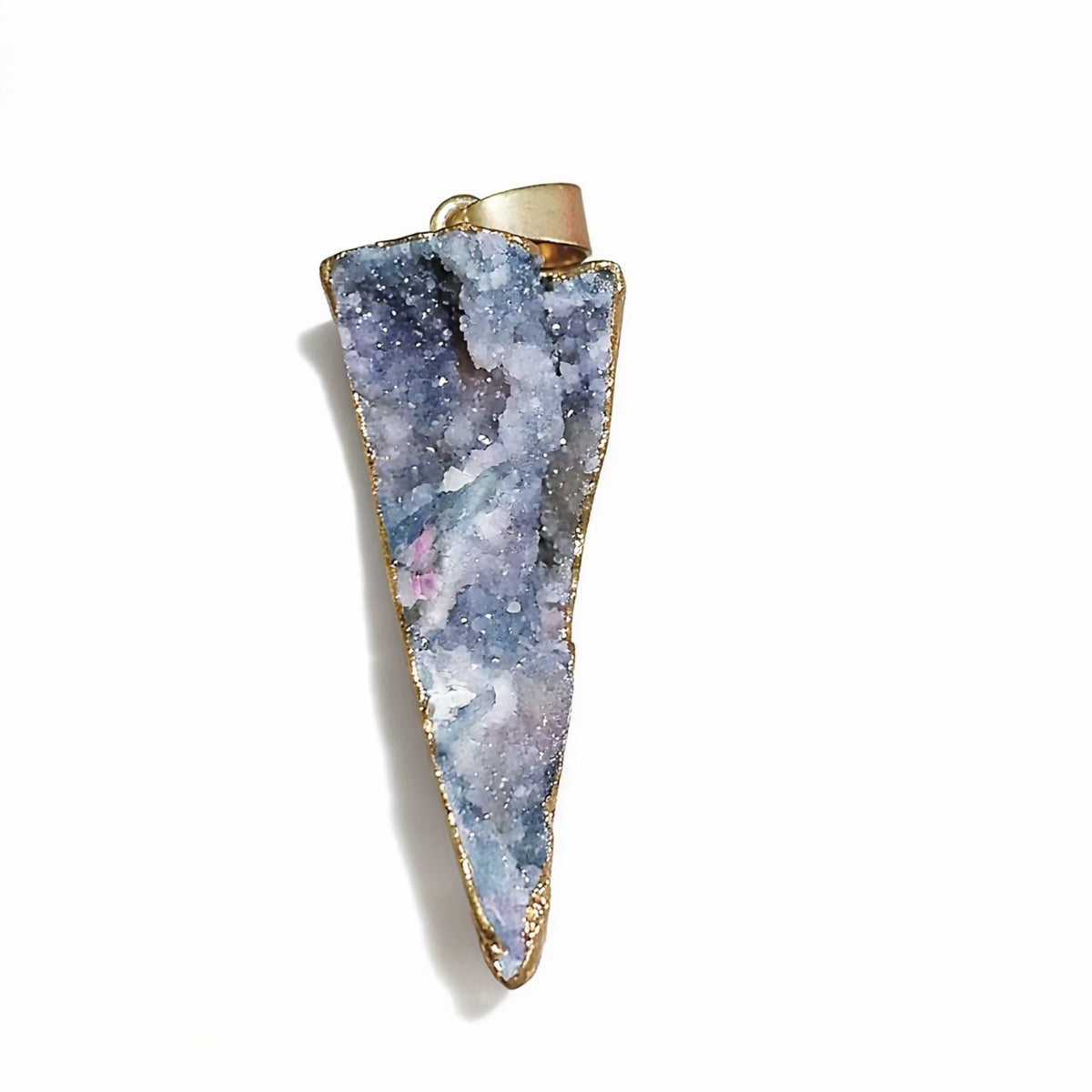 Natural Stone Druzy Agates Pendants for Jewelry Making DIY Necklace