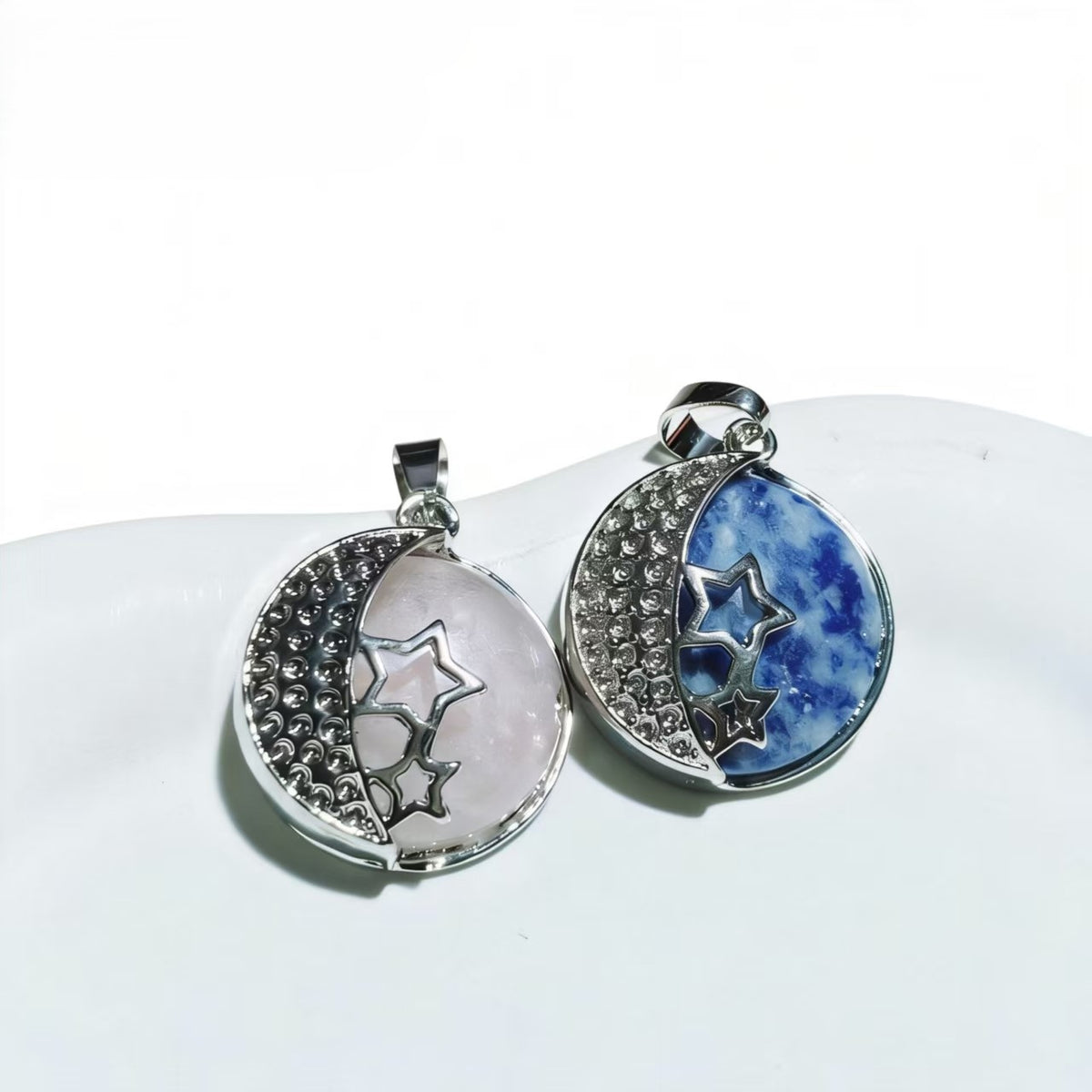 Crystal Star Moon Copper Metal Hollow Disa Bead Pendants Gifts
