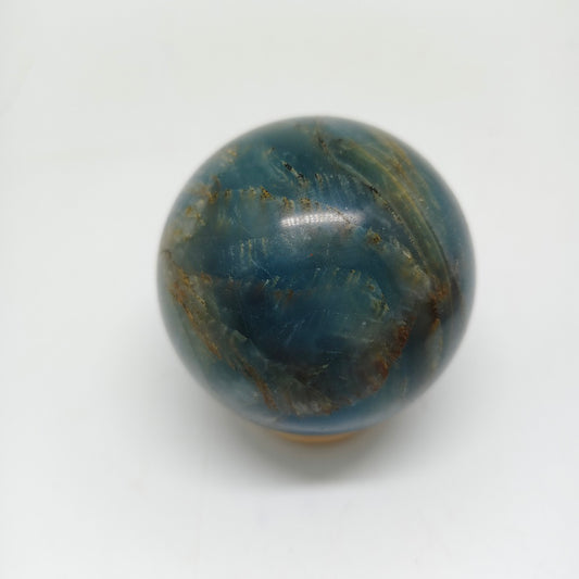 393.8g natural blue onyx sphere ornaments healing