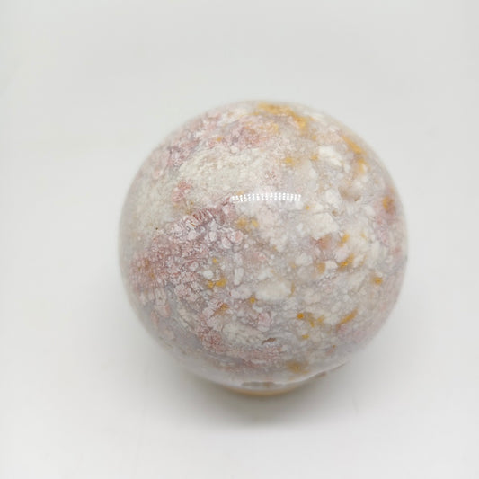 330.8g natural pink agate sphere ornaments healing