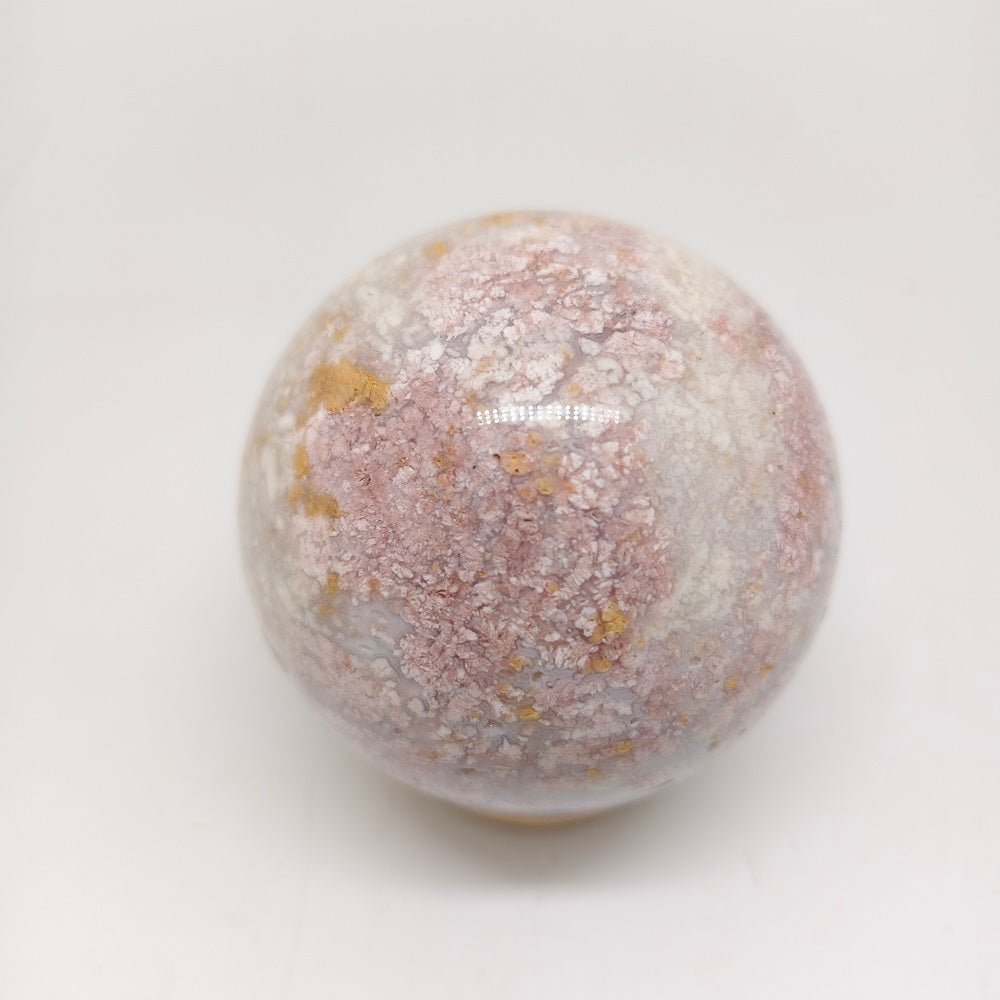330.8g natural pink agate sphere ornaments healing