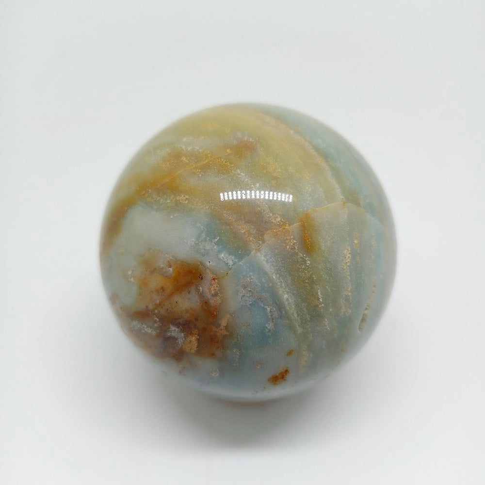 415.8g  natural Caribbean calcite sphere ornaments healing