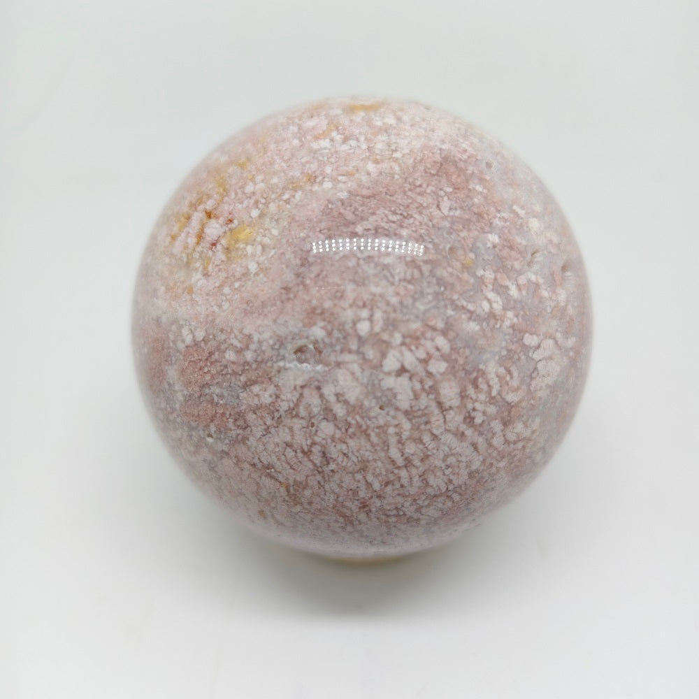406.5g natural pink agate sphere ornaments healing