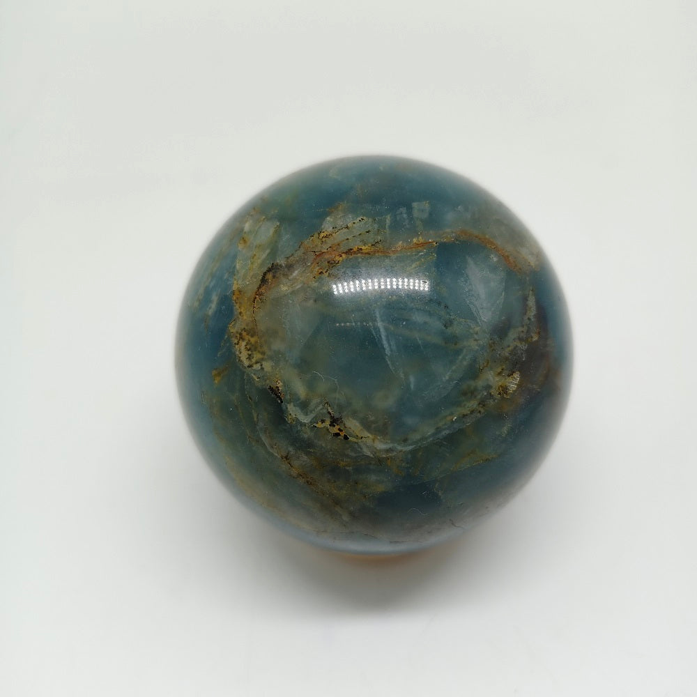 393.8g natural blue onyx sphere ornaments healing
