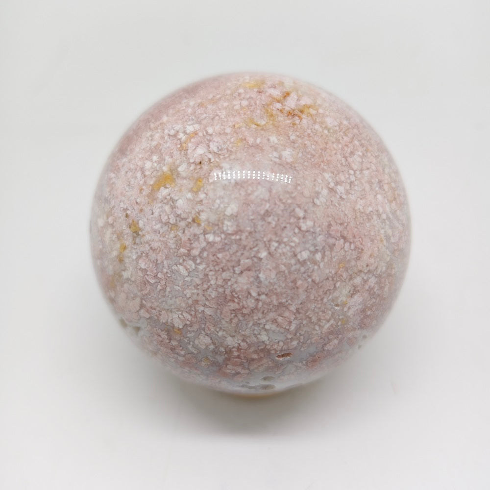 406.5g natural pink agate sphere ornaments healing
