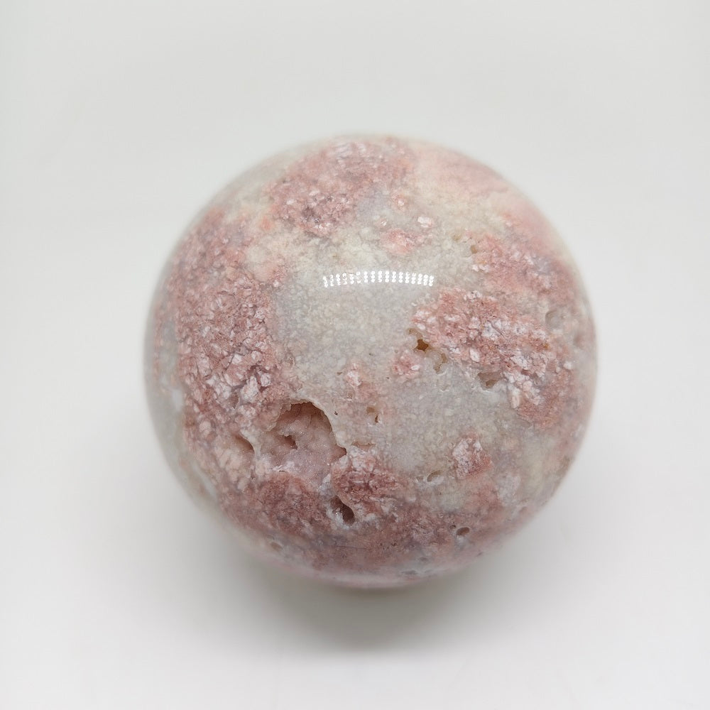 452g natural pink agate sphere ornaments healing