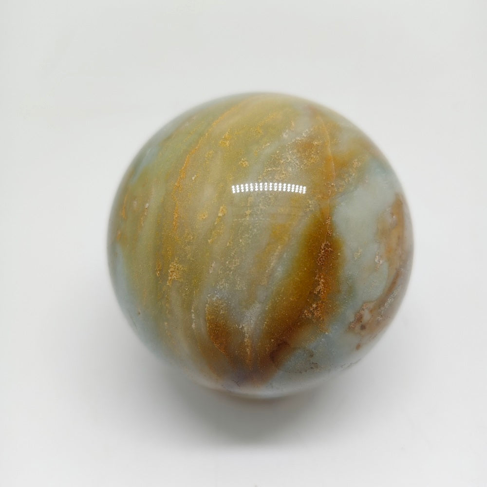 415.8g  natural Caribbean calcite sphere ornaments healing
