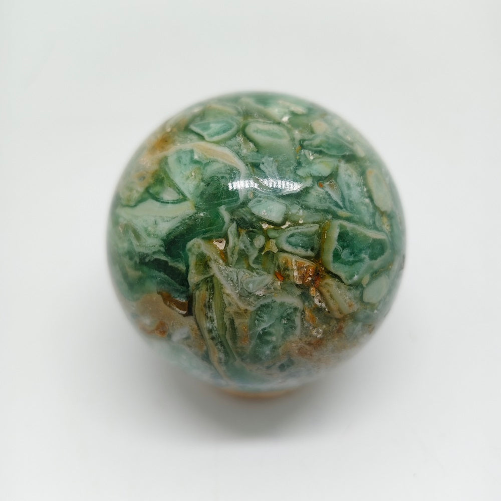 438g natural green quartz sphere ornaments healing